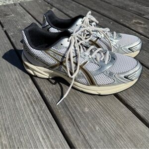 Asics Silver and Gold Women's Sneakers